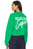 Eagles Bling Crop Fleece Top