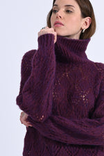 Patricia Pointelle Turtleneck Sweater