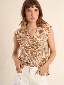Mathilde Palm Print Top