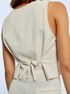 Lola Linen Cinch Vest