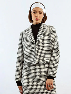 Mathis Houndstooth Frayed Jacket