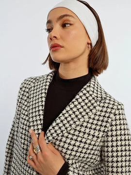 Mathis Houndstooth Frayed Jacket