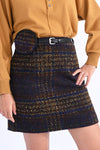 Natalie Plaid Skirt with Belt Bag