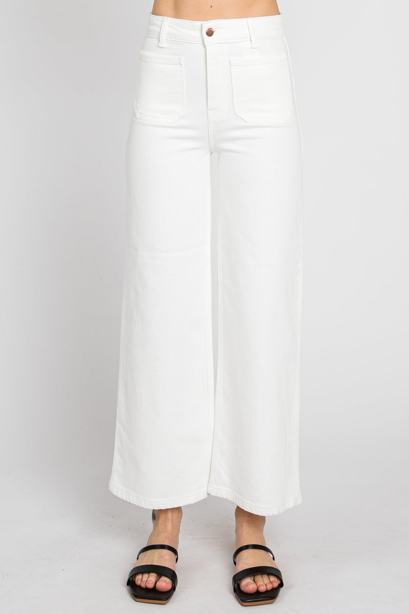 A Line Patch Pocket Jeans