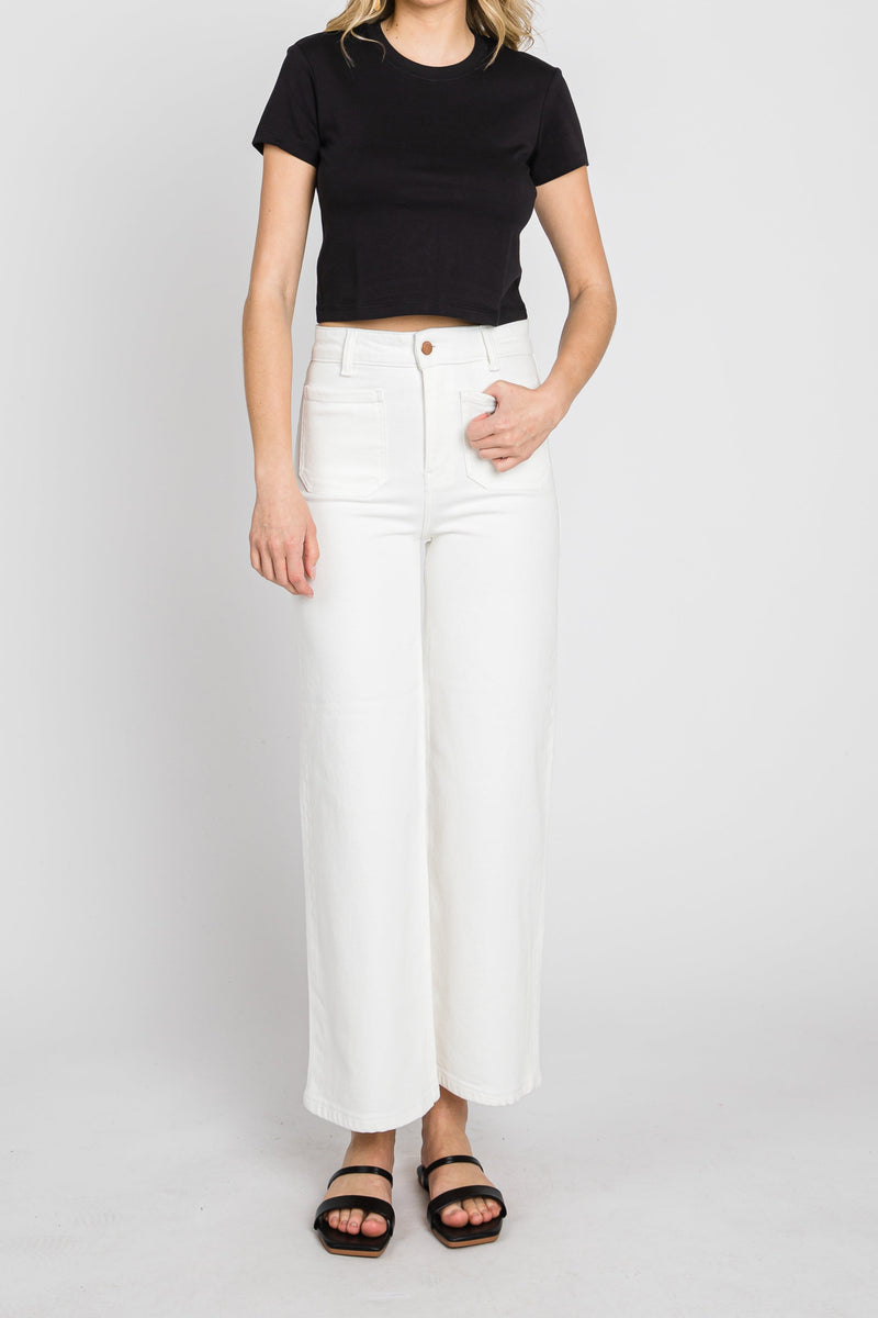 A Line Patch Pocket Jeans