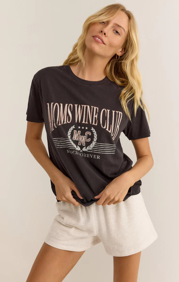 Boyfriend Moms Wine Club Tee Shirt