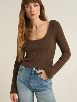 Madeline Long Sleeve Rib Top