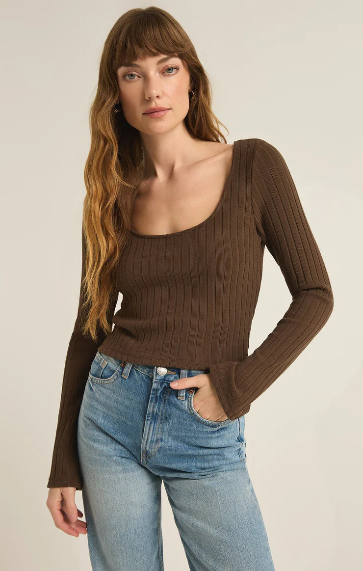 Madeline Long Sleeve Rib Top