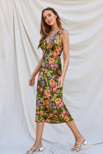 Garden Party V Neck Midi Dress