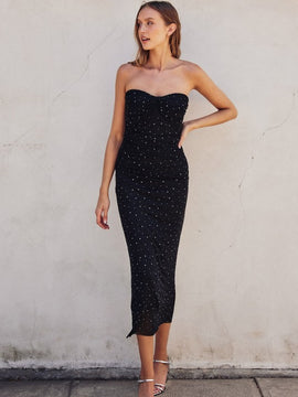 Mesh So Well Sweetheart Bodycon Maxi Dress