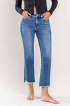 Encourage Raw Hem Kick Flare Jeans