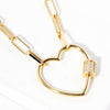 Open Heart Carabiner Necklace