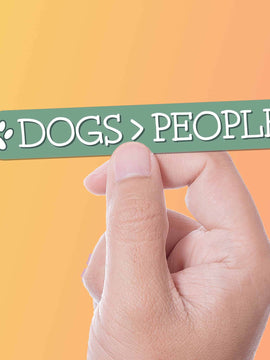 Dogs > People Sticker