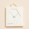 Crystal Solitaire Charm Necklace 18K
