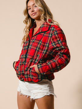 Shaya Plaid Quilted Jacket