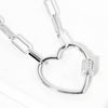 Open Heart Carabiner Necklace