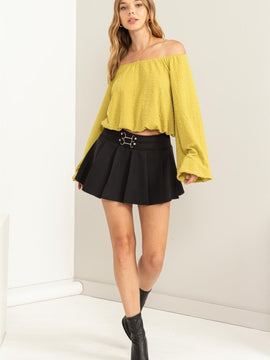 Cherlyn Textured Off Shoulder Top