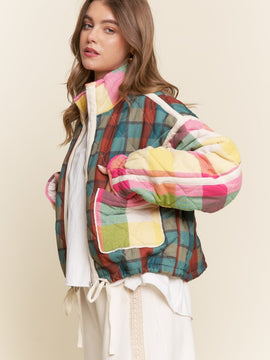 Dawes Plaid Blocked Jacket