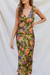 Garden Party V Neck Midi Dress