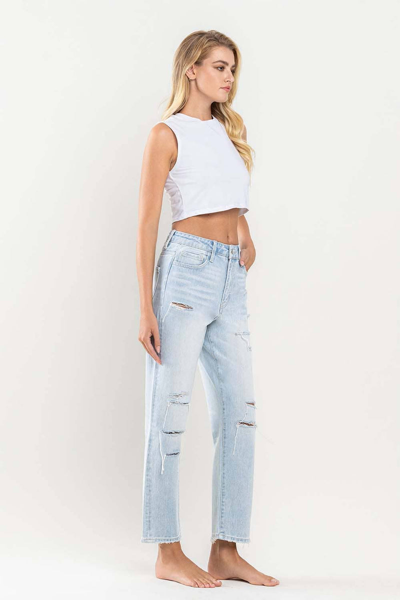 Youth Crop Distressed Denim