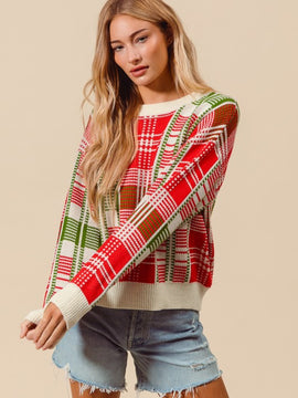 Nostalgic Plaid Sweater