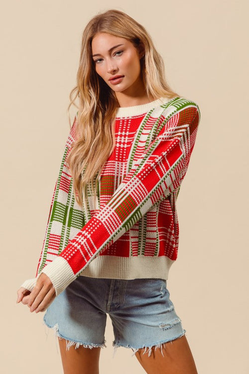 Nostalgic Plaid Sweater