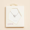 Crystal Solitaire Charm Necklace 18K