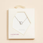Crystal Solitaire Charm Necklace 18K