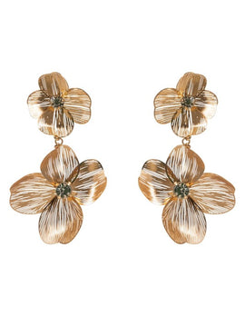 Delice Flower Brass Earrings