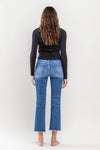 Encourage Raw Hem Kick Flare Jeans