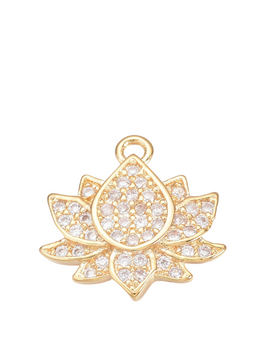 Lotus Pave Charm