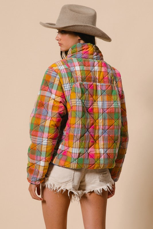 Jocelyn Plaid Quilted Jacket