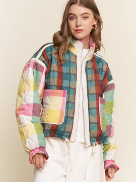 Damo Plaid Quilted Jacket