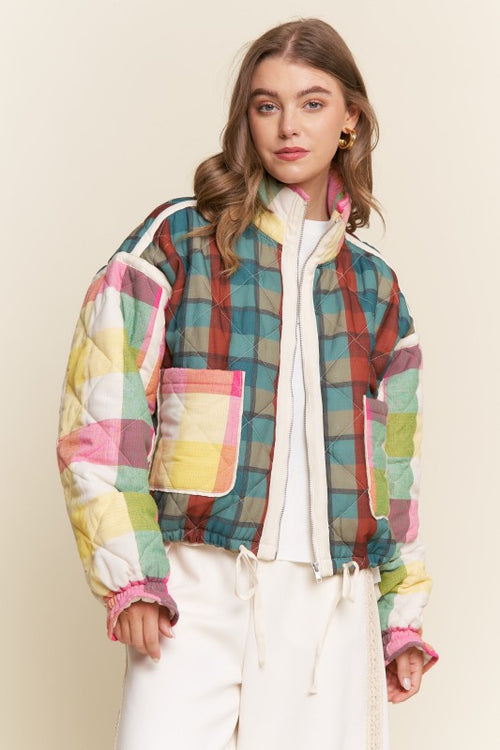 Damo Plaid Quilted Jacket