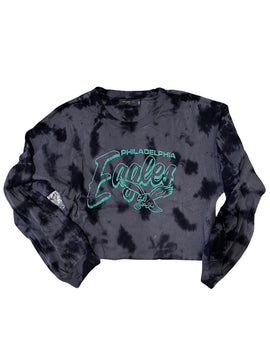 Eagles Washed Cropped Long Sleeve Tee