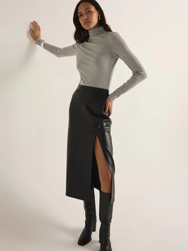 Metropolitan Leather Skirt