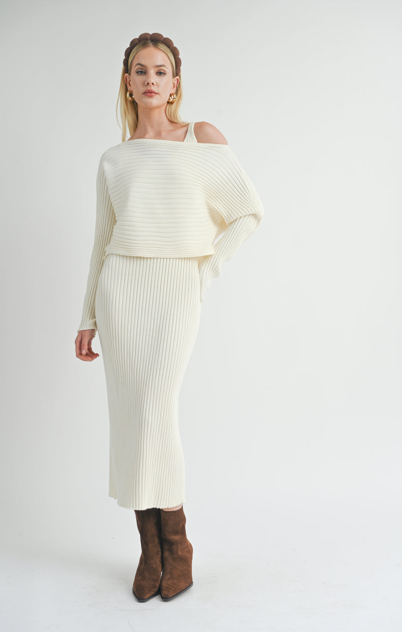 Gabi Ribbed Knit Dress