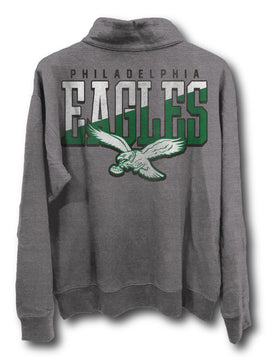 Eagles 1/4 Button Slant Fleece Top