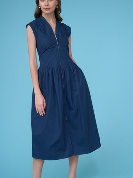 Tobias Zipper Midi Dress
