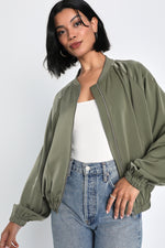 Iconic All The Time Satin Bomber Jacket
