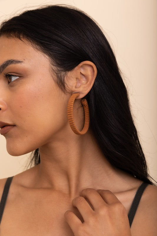 Suede Wrapped Hoops