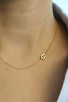 Assymetrical Letter Necklace in Gold or Silver