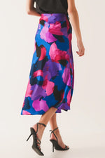 Greta Color Splatter Midi Skirt