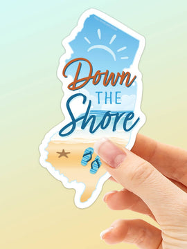Down the Shore NJ Sticker - New Jersey Shore Decals
