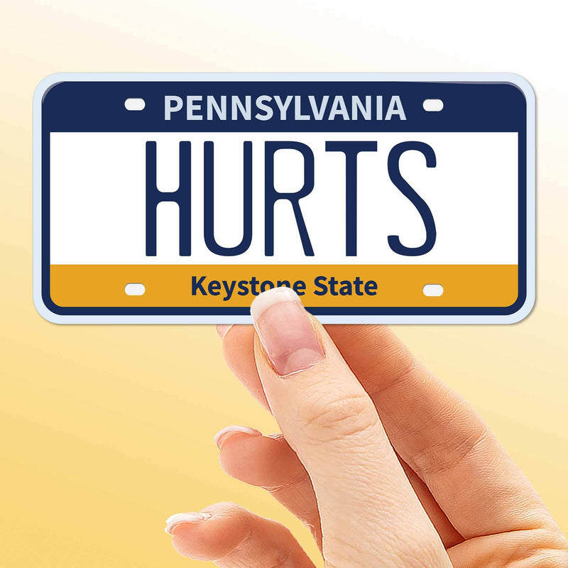 Hurts License Plate Sticker