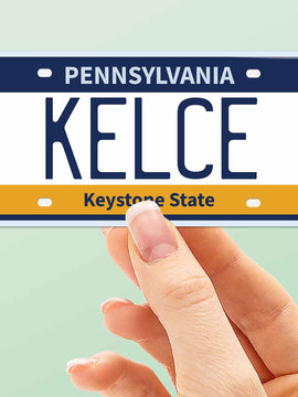 Kelce License Plate Sticker