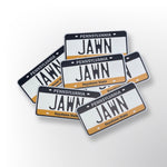JAWN License Plate Sticker