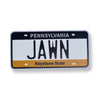 JAWN License Plate Sticker
